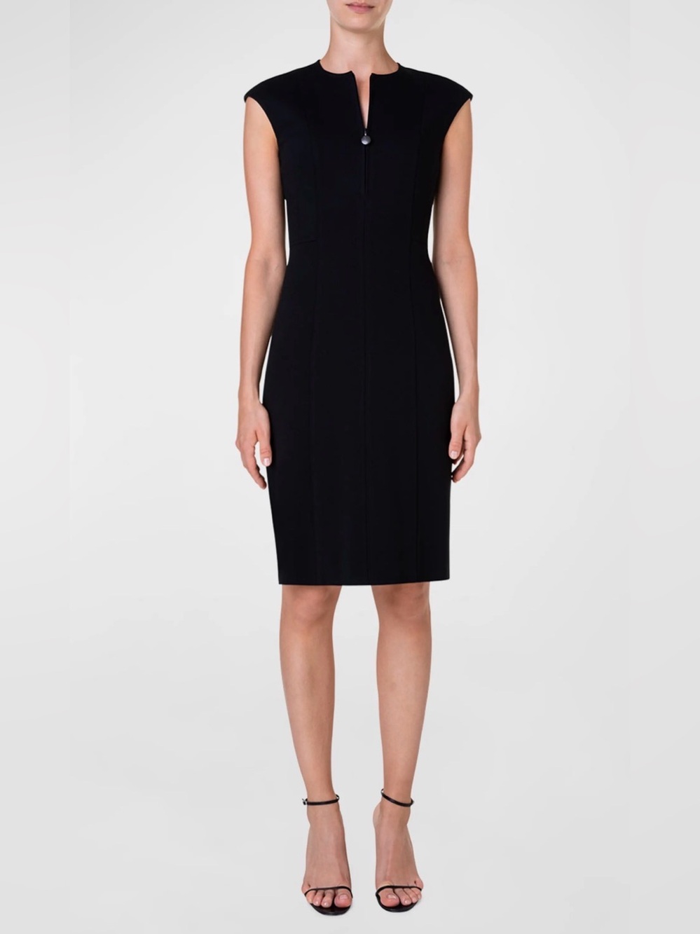 Akris Punto Cap Sleeve Sheath Dress Black Size 6